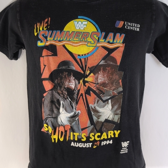Rare Vintage 1994 WWF SummerSlam T-Shirt Tee Size S Small - Undertaker Chicago - Picture 4 of 10